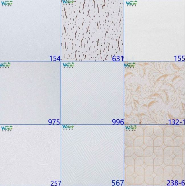 China supplier Decorative Films Embossed Pvc film For False Ceiling Designs(001)